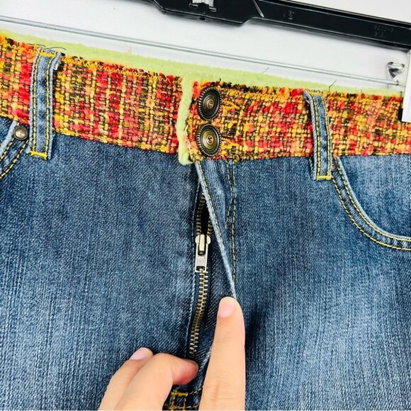 Vintage Betty Barlay Denim Pencil Midi Skirt Women Size 4 - Picture 11 of 16